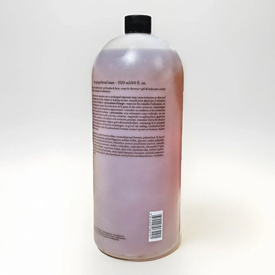 Philosophy The Gingerbread Man Shampoo, Shower Gel & Bubble Bath 64 oz